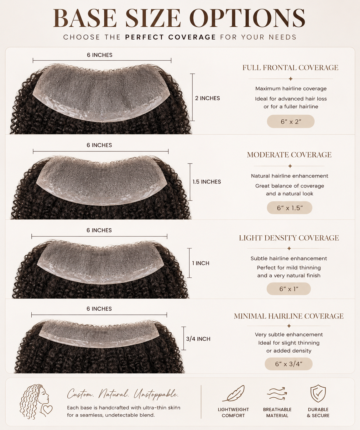 PU-FRONTAL
Women's Frontal Hairpiece for Receding Hairlines