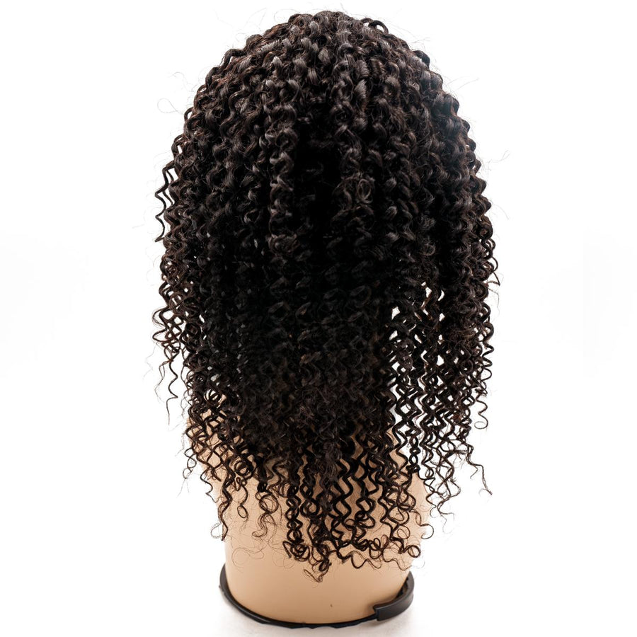 DEEP CURLY MONOFILAMENT FRONTAL PU MEDICAL WIG