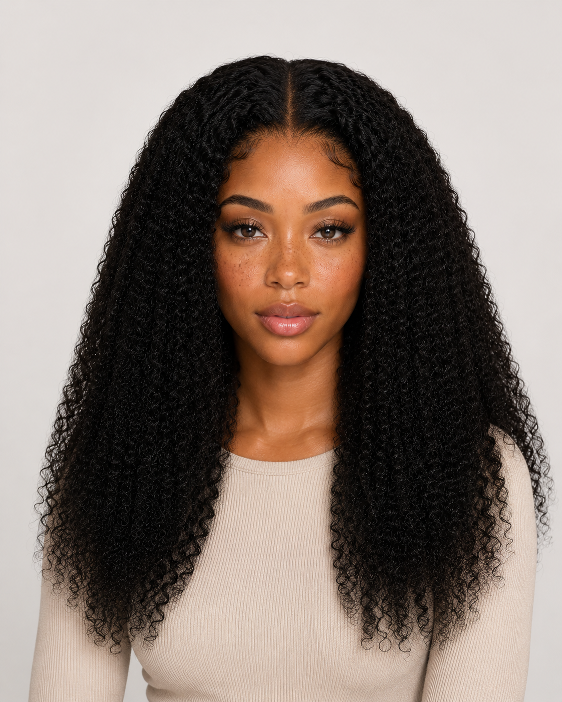 Hand-Tied Kinky Curly Monofilament Wig | Secure Silicone Glueless Design