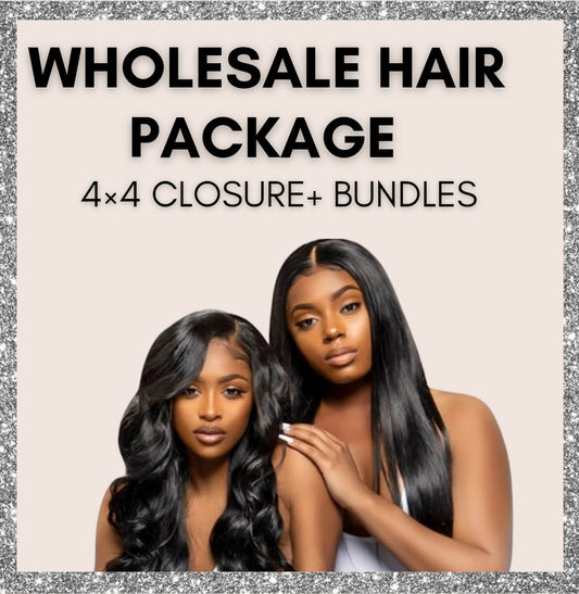 (KC/KS) WHOLESALE CLOSURE HAIR PACKAGE